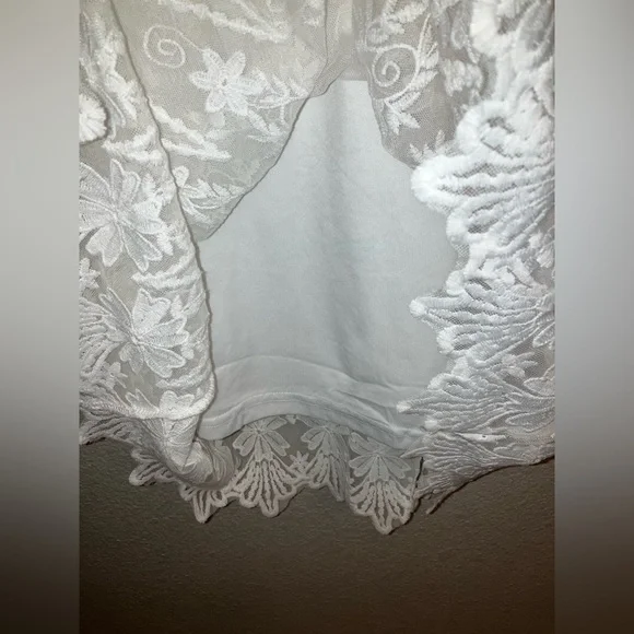 Polagram White Floral Lace Modest Dress - Picture 11 of 11